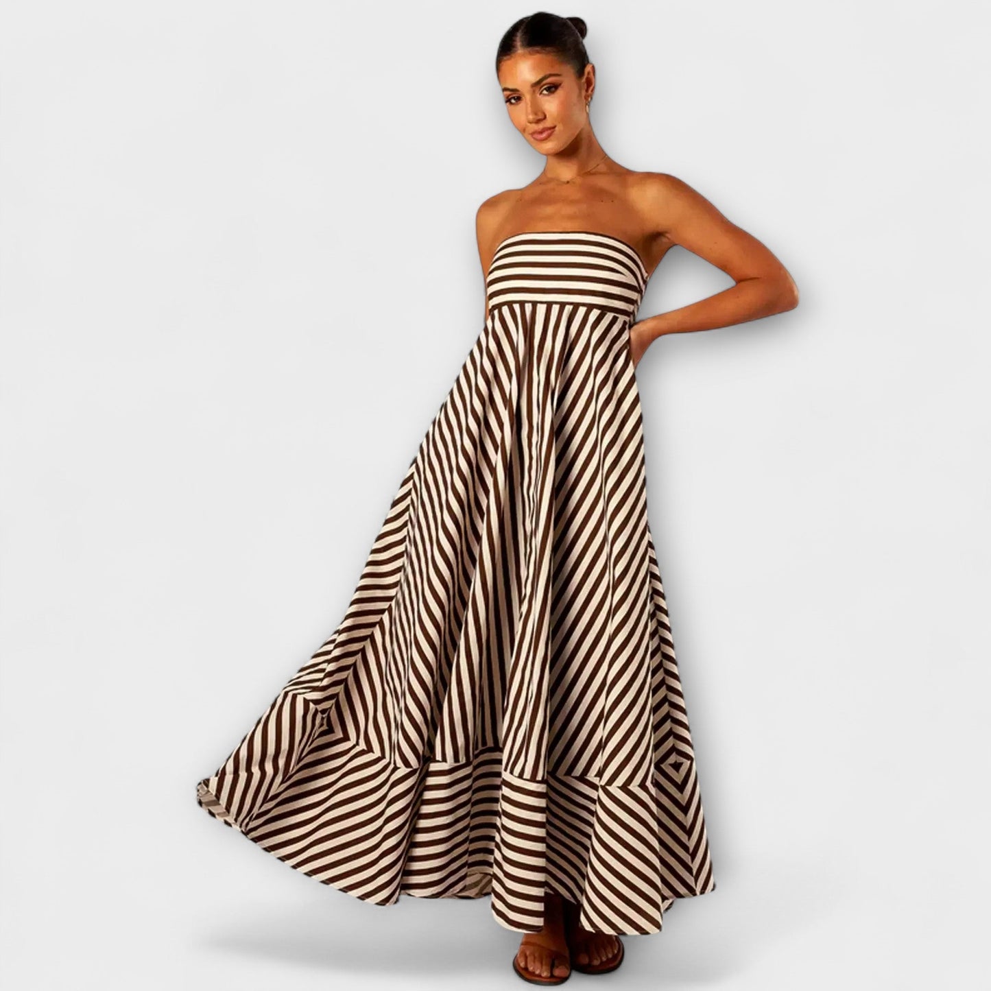 Abito Maxi Rüsch Nocturnal Charm