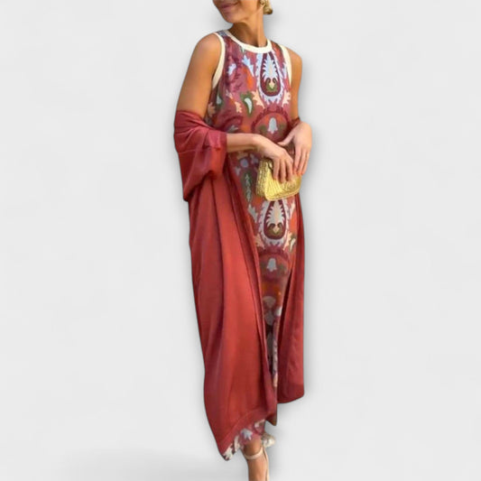 Selviane - Maxidress con cardigan abbinato