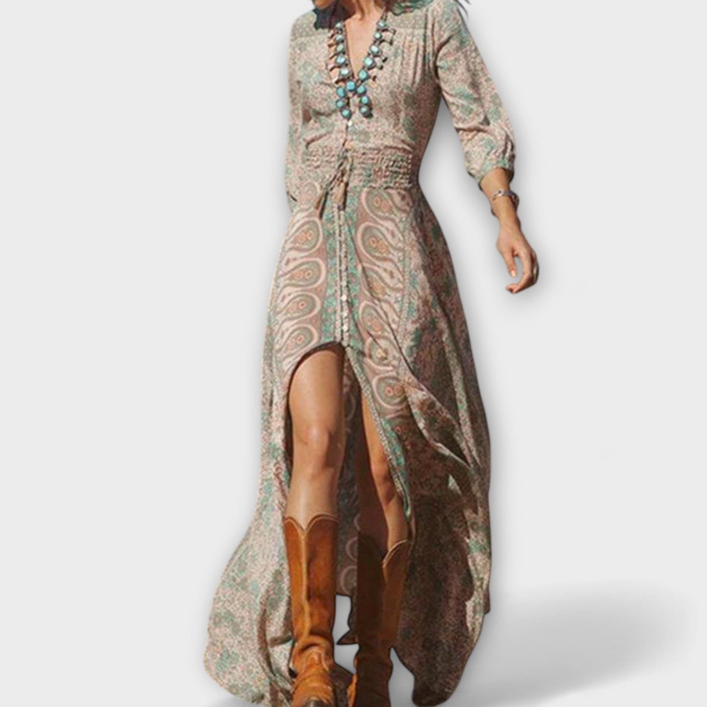 Abito maxi bohemien casual