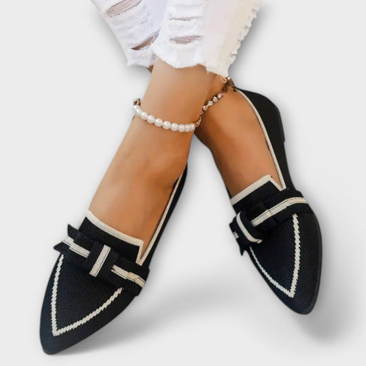 Scarpe da donna flat con design annodato
